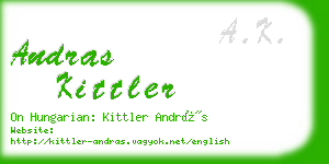 andras kittler business card